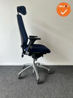 RH Logic 400 XL - Blauwe stoffering  - Zilvergrijs voetkruis, Werkplek, Ophalen of Verzenden, Gebruikt, Stoel