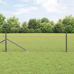 vidaXL Hecke met palen Grijs 0.8 x 100 m PVC-gecoat staal, Verzenden, Nieuw, IJzer