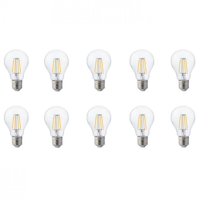 Voordeelpak LED Lamp 10 Pack - Filament - E27 Fitting - 4W -, Huis en Inrichting, Lampen | Losse lampen, Led-lamp, Nieuw, E27 (groot)