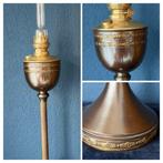 Olielamp - Glas, Brons - H. 85 cm, Antiek en Kunst