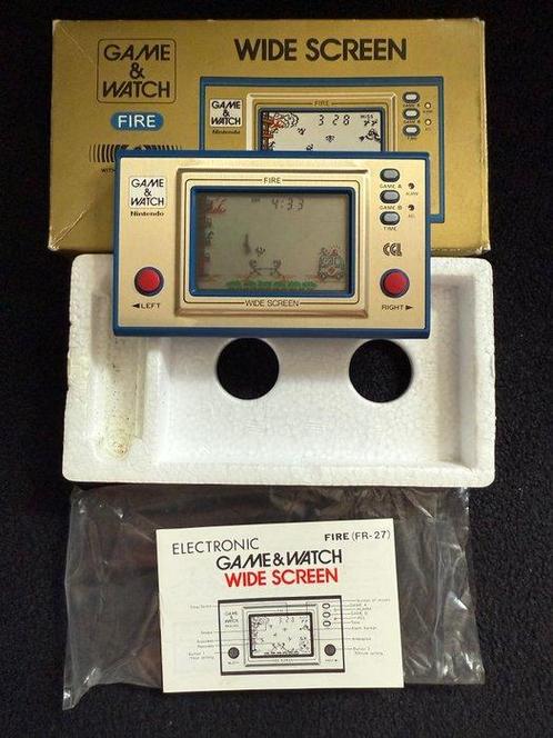 Nintendo - Game & Watch - Wide Screen - FIRE (FR-27) 1981 -, Spelcomputers en Games, Spelcomputers | Overige Accessoires