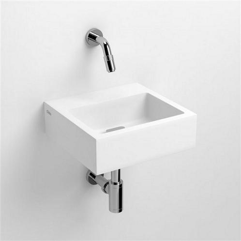 Fontein Clou Flush 1 28x27x9cm Aluite Mat Wit (Met, Doe-het-zelf en Verbouw, Sanitair, Overige typen, Nieuw, Chroom, Ophalen of Verzenden