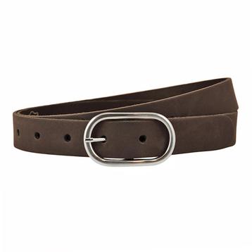 Landley Dames Riem Ovale Gesp - 3 cm - Leer - Bruin - 85 beschikbaar voor biedingen