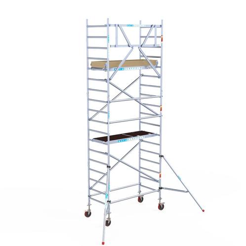 Basic rolsteiger 90 x 6,2m werkhoogte, Doe-het-zelf en Verbouw, Steigers, Rolsteiger of Kamersteiger, Nieuw, 5 meter of hoger
