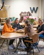 eikenhouten eettafels op maat gemaakt uit eigen werkplaats, Huis en Inrichting, Metaal, Verzenden, 50 tot 100 cm, Vijf personen of meer