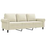 Luxe Fluweel Bank Creme 180cm | Tweedekansje (fluwelen bank), Huis en Inrichting, Banken | Bankstellen, 75 tot 100 cm, Ophalen of Verzenden