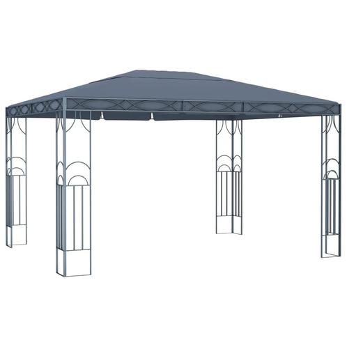 vidaXL Prieel 400x300 cm antraciet, Tuin en Terras, Partytenten, Nieuw, Verzenden