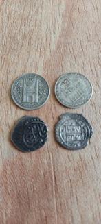 Azië. Lote de cuatro monedas de plata, dos de la India y dos