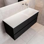 Badkamermeubel Solid Surface BWS Oslo 120x45 cm Mat Zwart, Ophalen of Verzenden, Nieuw, Bad