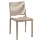 Stoel | EVORA | Kunststof | Taupe | In-/Outdoor | Stapelbaar, Verzenden, Nieuw in verpakking