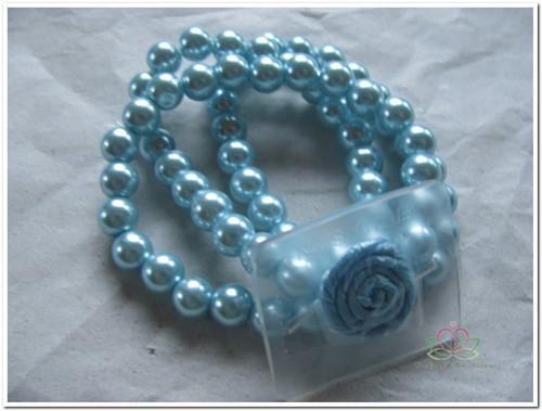 Corsage Polscorsage-armband Avery Lichtblauw, Hobby en Vrije tijd, Knutselen, Nieuw, Ophalen of Verzenden