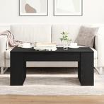 vidaXL Salontafel 102x55x42 cm bewerkt hout zwart, 100 tot 150 cm, Verzenden, Eikenhout, Nieuw