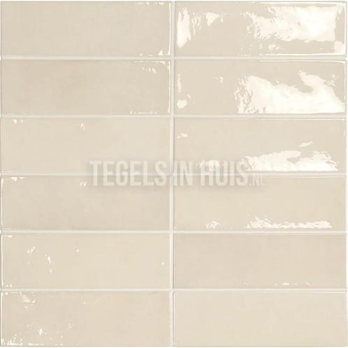 Handvorm wandtegel 6,5x20 beige soft glans wandtegel, Doe-het-zelf en Verbouw, Tegels, Wandtegels, Nieuw, 10 m² of meer, Keramiek