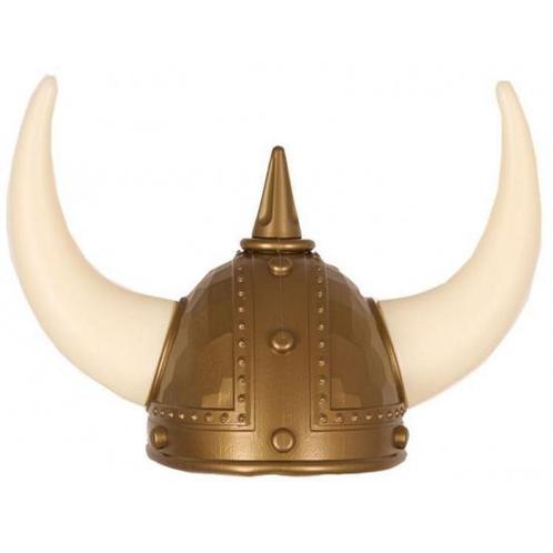 Gouden Vikingen verkleed helm met hoorns - Helmen, Hobby en Vrije tijd, Feestartikelen, Verzenden