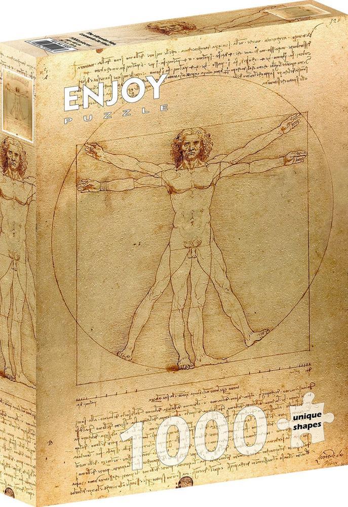 De Vinci - The Vitruvian Man Puzzel (1000 stukjes) | Enjoy, Hobby en Vrije tijd, Denksport en Puzzels, Nieuw, Verzenden