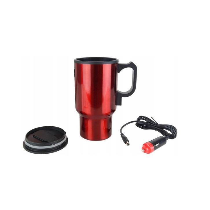 Elektrische mok + 12V heater - 450ml - Met sigarettenplug, Caravans en Kamperen, Kampeeraccessoires, Nieuw, Ophalen of Verzenden