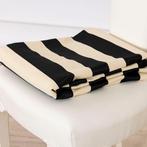 Zwart en beige lijnen - Elegante glanzende stof - Textiel -