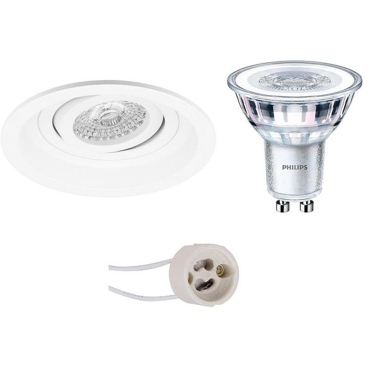 GU10 Inbouwspot Set - Mat Wit - Inbouw Rond - Verdiept -, Huis en Inrichting, Lampen | Spots, Plafondspot of Wandspot, Nieuw, Led