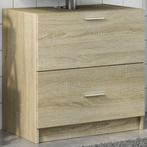 vidaXL Wastafelkast 59x37x59 cm bewerkt hout sonoma, Verzenden, Nieuw, Minder dan 100 cm
