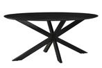Oslo Oval Black 160 cm-12816, Huis en Inrichting, Tafels | Eettafels, Ophalen of Verzenden, Nieuw