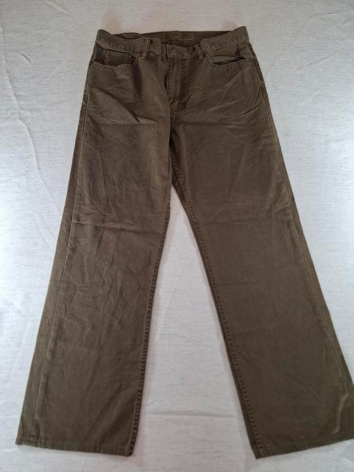 Vintage Polo Ralph Lauren broek in maat 35/32 groen/bruin, Kleding | Heren, Broeken en Pantalons, Bruin, Zo goed als nieuw, Overige maten