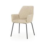 Stoel Indy - Taupe Donna - 96337 - eetkamerstoelen, Nieuw, Stof