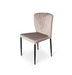 Stapelstoel Brooklyn metalen frame zitting velours Beige, Huis en Inrichting, Stoelen, Verzenden, Nieuw