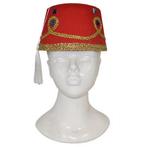 Marokkaanse hoeden met decoratie voor volwassenen - Feesth.., Hobby en Vrije tijd, Feestartikelen, Nieuw, Ophalen of Verzenden