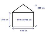 Premium Partytent PVC 6x10x2 mtr in Wit-Blauw (6x10 meter), Verzenden, Nieuw, 2 meter of meer, Partytent