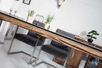 Massieve eettafel BARRACUDA 200cm antiek teakhout met stalen, Huis en Inrichting, Tafels | Eettafels, Ophalen of Verzenden, Nieuw