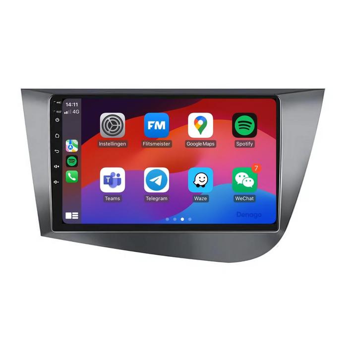 Seat Leon CarPlay autoradio 2005 t/m 2012 Denago DNG-A21 9, Auto diversen, Autoradio's, Ophalen of Verzenden