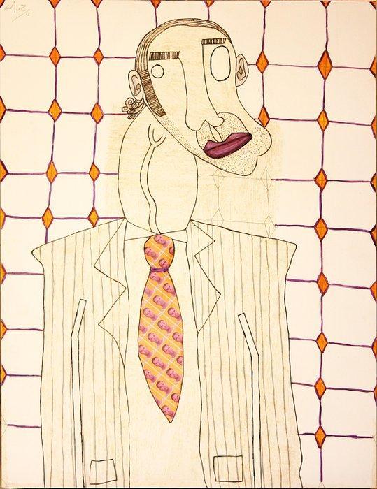 Josemicampaña - Bull Neck (Cuello Toro) - Original Work on, Antiek en Kunst, Kunst | Schilderijen | Modern