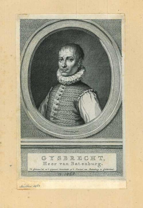 Portrait of Gijsbert of Bronckhorst-Batenburg, Antiek en Kunst, Kunst | Etsen en Gravures