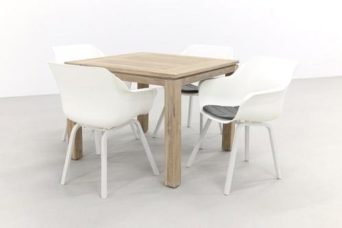 Hartman Sophie tuinstoel White/Rome grey 100 cm. - 5-delig, Tuin en Terras, Tuinsets en Loungesets, Tuinset, Nieuw, Hout, Verzenden