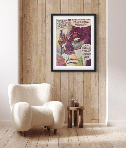 Sidney Perrier - Batman Ballpoint Pen - NO reserve, Antiek en Kunst, Kunst | Schilderijen | Modern