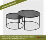 Ethnicraft indoor salontafel set metaal - Zwart, Ophalen of Verzenden, Nieuw, Overige materialen