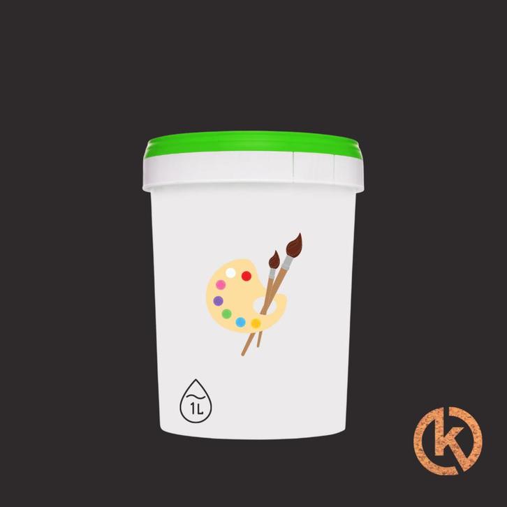 1l Kurkverf - Wandkurk - Zwart, Doe-het-zelf en Verbouw, Verf, Beits en Lak, Ophalen of Verzenden