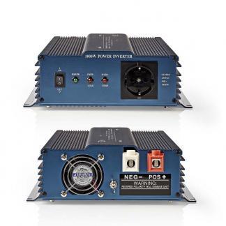 Spanningsomvormer | Nedis | 1000W (12V naar 230V, Zuiver), Doe-het-zelf en Verbouw, Elektra en Kabels, Nieuw, Verzenden