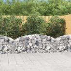 vidaXL Schanskorf gewelfd 200x30x60/80 cm gegalvaniseerd, Tuin en Terras, Bloembakken en Plantenbakken, 100 cm of meer, Verzenden