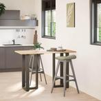 vidaXL Bartafelpoten 2 st T-vormig 40x35x(90-91) cm staal, Huis en Inrichting, Tafelonderdelen, Verzenden, Nieuw