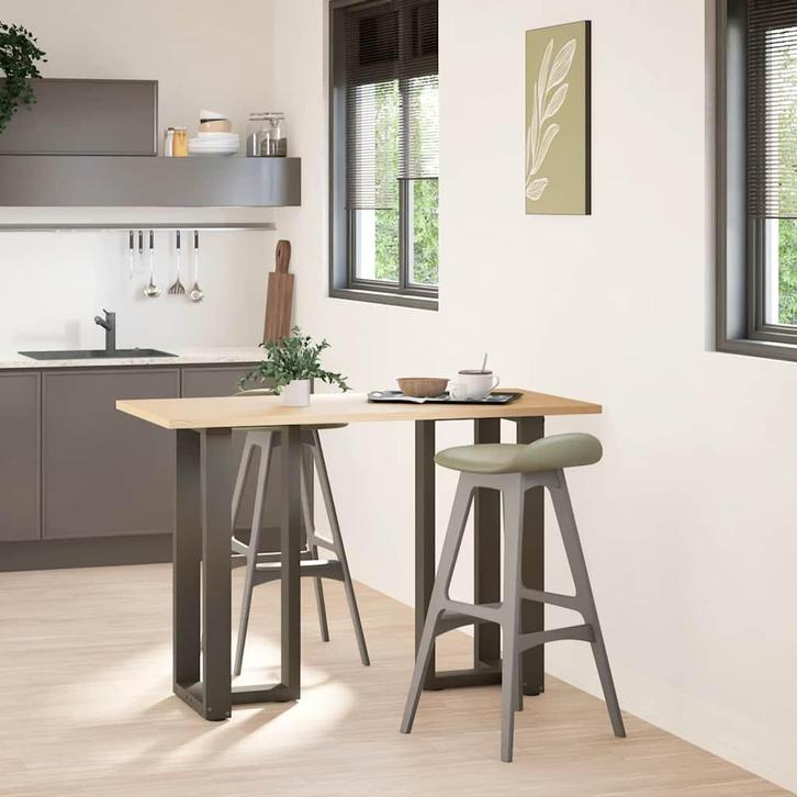 vidaXL Bartafelpoten 2 st T-vormig 40x35x(90-91) cm staal, Huis en Inrichting, Tafelonderdelen, Nieuw, Verzenden