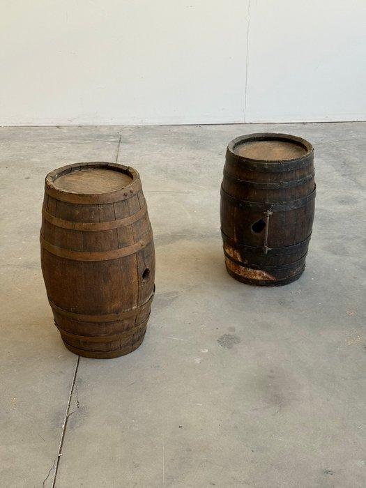 Vat (2) - Hout, Metaal - Klein koppel, Antiek en Kunst, Curiosa en Brocante