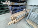 Platte rolkar met voorraad houten planken, Ophalen of Verzenden