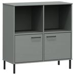 vidaXL Boekenkast Grijs Hout - Retourdeal - 90x35x90,5cm..., Huis en Inrichting, Kasten | Boekenkasten, Ophalen of Verzenden, Nieuw