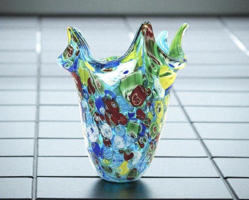 Murano - Vaas - Fazzoletto - Glas - Veelkleurig, Antiek en Kunst, Antiek | Glas en Kristal