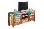 Uniek TV-meubel JAKARTA 150cm kleurrijk gerecycled massief, Ophalen of Verzenden, Nieuw