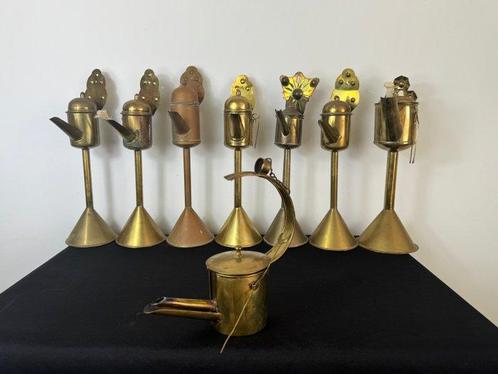 Olielamp (8) - Set van 8 Authentieke Nederlandse Olielampen, Antiek en Kunst, Curiosa en Brocante