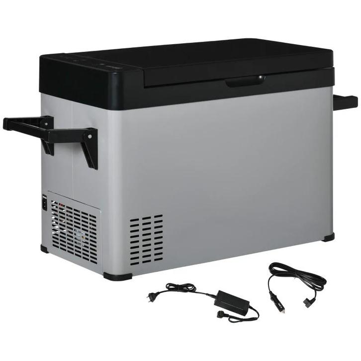 Koelbox Auto 50L Met LCD Display 2 Standen Compressor Autoko, Auto diversen, Overige Auto diversen, Verzenden