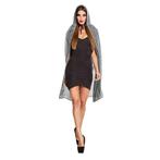 Halloween Cape Glitter Zilver 1,4m, Verzenden, Nieuw