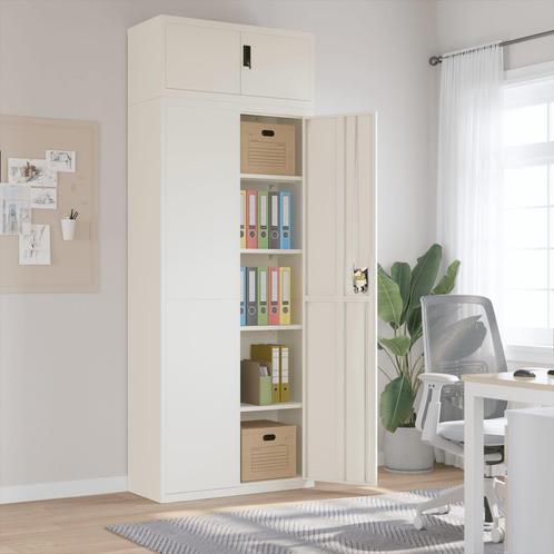 vidaXL Archiefkast 90x40x240 cm staal wit, Huis en Inrichting, Kasten | Overige, Nieuw, Verzenden